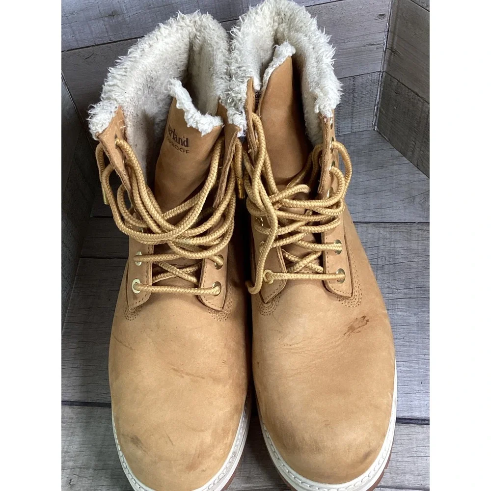 Timberland Mens Wheat Waterproof Fleece Lined Boots A2M4T Size 9.5M